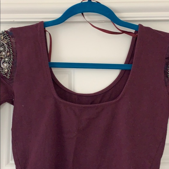 Purple beaded crop top - Picture 4 of 4
